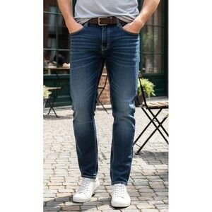 Vigoss Mens Jeans Selvedge Tapered Mic 330 Slim Size 34x32 Preppy Grunge Stretch